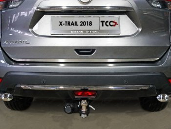 1 659 р. Накладка на заднюю дверь, ТСС Тюнинг  Nissan X-trail  3 T32 (2017-2022) (лист шлифованный). Увеличить фотографию 1