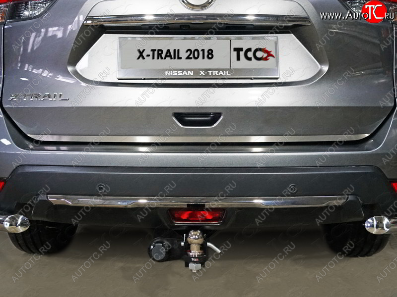 1 659 р. Накладка на заднюю дверь, ТСС Тюнинг  Nissan X-trail  3 T32 (2017-2022) (лист шлифованный)