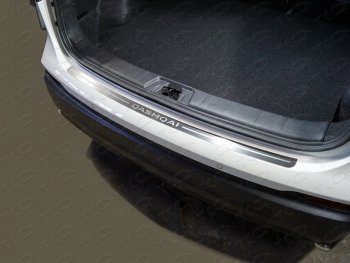 3 099 р. Накладка на задний бампер, ТСС Тюнинг  Nissan Qashqai  2 (2017-2022) (лист шлифованный надпись Qashqai). Увеличить фотографию 1