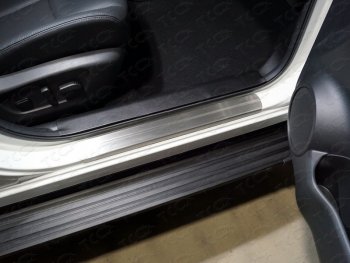 3 699 р.  Накладки на пороги, ТСС Тюнинг  Nissan Qashqai  2 (2017-2022) (лист шлифованный). Увеличить фотографию 1
