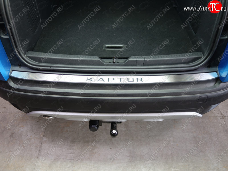 2 699 р. Накладка на задний бампер, ТСС Тюнинг  Renault Kaptur (2016-2020) (лист шлифованный надпись Kaptur)