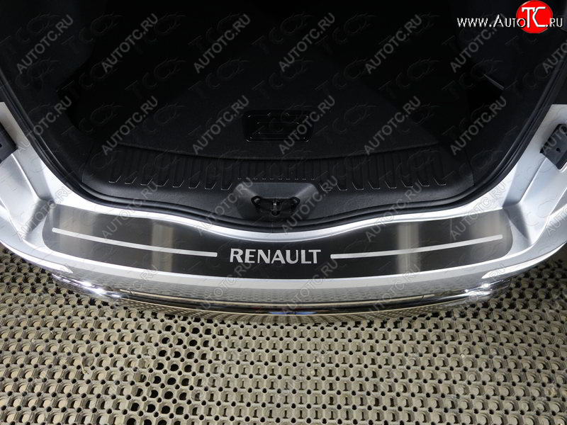 4 299 р. Накладка на задний бампер, ТСС Тюнинг  Renault Koleos  2 (2016-2024) (лист шлифованный надпись Renault)
