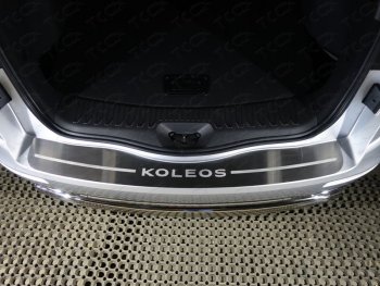 4 299 р. Накладка на задний бампер, ТСС Тюнинг  Renault Koleos  2 (2016-2024) (лист шлифованный надпись Koleos). Увеличить фотографию 1