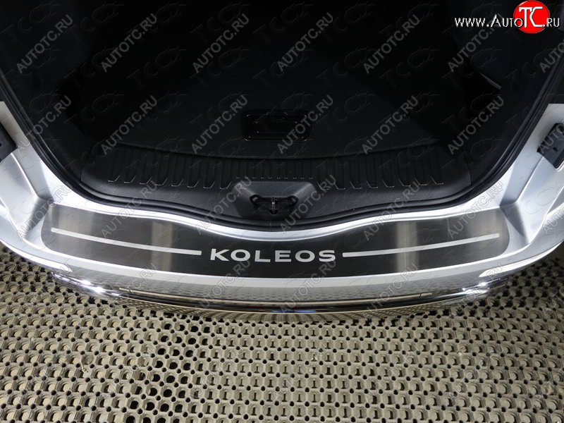 4 299 р. Накладка на задний бампер, ТСС Тюнинг  Renault Koleos  2 (2016-2024) (лист шлифованный надпись Koleos)