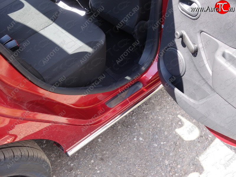4 099 р. Накладки на пороги, ТСС Тюнинг  Renault Sandero Stepway  (B8) (2014-2018) (лист шлифованный)