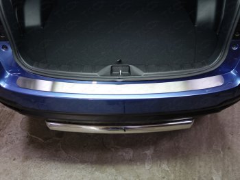 3 099 р. Накладка на задний бампер, ТСС Тюнинг  Subaru Forester  SJ (2016-2019) (Лист шлифованный). Увеличить фотографию 1