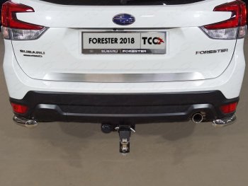 3 099 р. Накладка на заднюю дверь, ТСС Тюнинг  Subaru Forester  SK/S14 (2018-2021) (Лист шлифованный). Увеличить фотографию 1