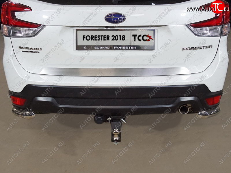 3 099 р. Накладка на заднюю дверь, ТСС Тюнинг  Subaru Forester  SK/S14 (2018-2021) (Лист шлифованный)