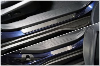 2 569 р. Накладки на пластиковые пороги, ТСС Тюнинг  Subaru Outback  BT (2019-2024) (лист шлифованный). Увеличить фотографию 1