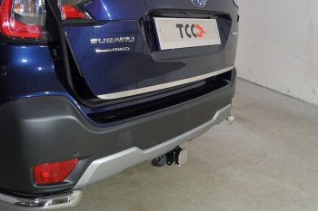 2 399 р. Накладка на заднюю дверь, ТСС Тюнинг Subaru Outback BT универсал (2019-2024) (лист шлифованный). Увеличить фотографию 1