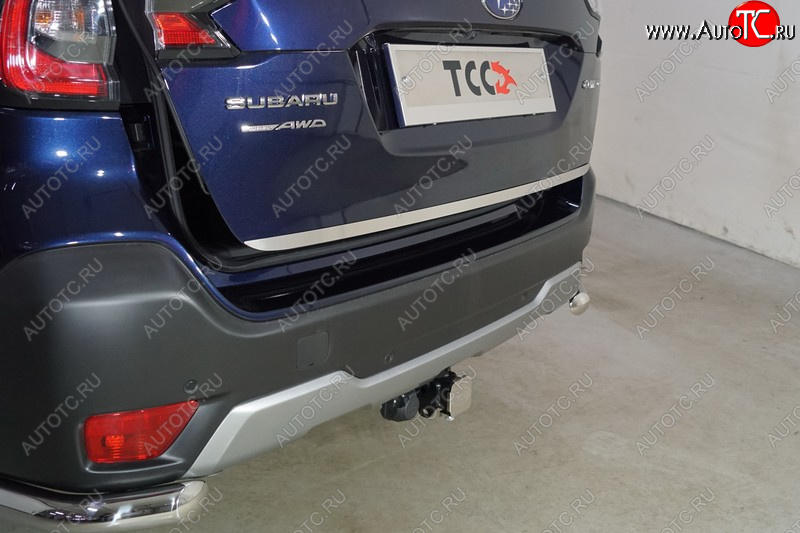 2 399 р. Накладка на заднюю дверь, ТСС Тюнинг Subaru Outback BT универсал (2019-2024) (лист шлифованный)