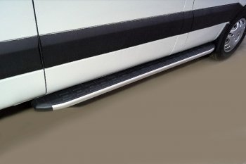 15 749 р. Порог алюминиевый с пластиковой накладкой ТСС Тюнинг  Sollers Atlant (2022-2024) (серые). Увеличить фотографию 1