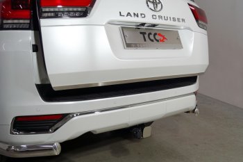3 779 р. Накладка на заднюю дверь, ТСС Тюнинг  Toyota Land Cruiser  J300 (2021-2024) (Лист шлифованный). Увеличить фотографию 1