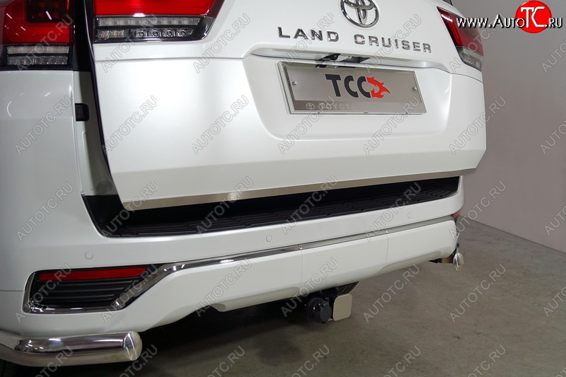 3 779 р. Накладка на заднюю дверь, ТСС Тюнинг  Toyota Land Cruiser  J300 (2021-2024) (Лист шлифованный)