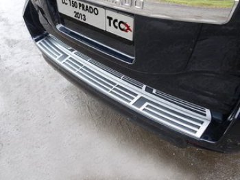 8 199 р. Накладка на задний бампер, ТСС Тюнинг  Toyota Land Cruiser Prado  J150 (2013-2017) (Лист шлифованный). Увеличить фотографию 1