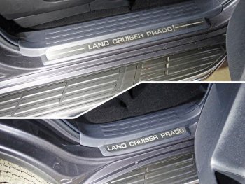 Накладки на пластиковые пороги, ТСС Тюнинг Toyota (Тойота) Land Cruiser Prado (Лэнд)  J150 (2017-2020) J150 2-ой рестайлинг