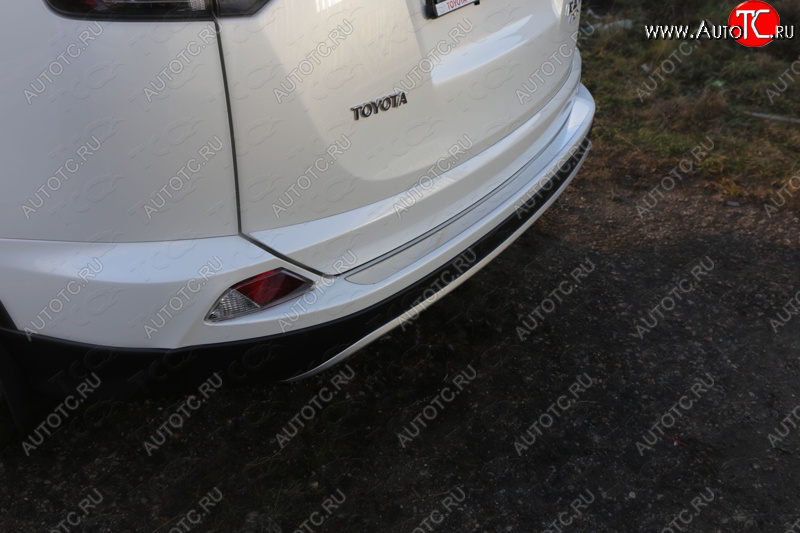 3 099 р. Накладки на задний бампер, ТСС Тюнинг  Toyota RAV4  XA40 (2015-2019) (лист шлифованный)
