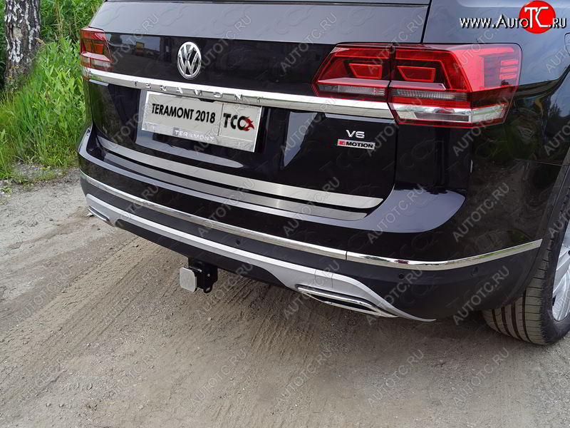 3 099 р. Накладка на заднюю дверь, ТСС Тюнинг  Volkswagen Teramont  CA1 (2016-2020) (Лист шлифованный)