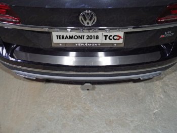 3 099 р. Накладка на задний бампер, ТСС Тюнинг  Volkswagen Teramont  CA1 (2016-2020) (Лист шлифованный). Увеличить фотографию 1