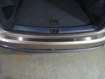 3 099 р. Накладка на задний бампер, ТСС Тюнинг  Volkswagen Touareg  CR (2018-2024) (Лист шлифованный). Увеличить фотографию 1