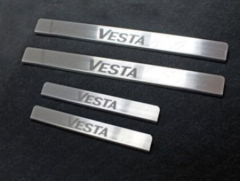 Накладки на пороги, ТСС Тюнинг Лада (ваз) Веста (Vesta)  2180 седан (2015-2023) 2180 седан дорестайлинг