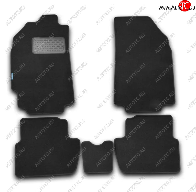 4 189 р. Комплект ковриков в салон (текстиль, чёрные) Autofamily  Hyundai Elantra  XD (2008-2014)