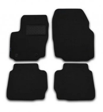 156 р. Комплект ковриков в салон (текстиль, чёрные) Autofamily Chevrolet Captiva 1-ый рестайлинг (2011-2013). Увеличить фотографию 1