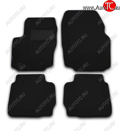 156 р. Комплект ковриков в салон (текстиль, чёрные) Autofamily Chevrolet Captiva 2-ой рестайлинг (2013-2016)