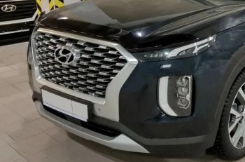 2 699 р. Дефлектор капота SIM  Hyundai Palisade  LX2 (2018-2022). Увеличить фотографию 1