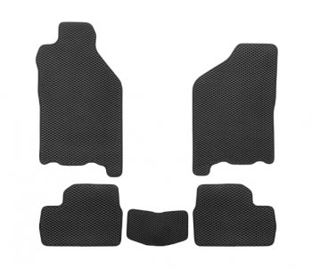 Комплект ковриков в салон (чёрные чёрная окантовка) Klever EVA Лада 2113 (2004-2013)