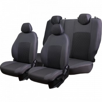 4 849 р.  Комплект чехлов для сидений (жаккард 60/40 3Г) Lord Autofashion ДУБЛИН  Chevrolet Aveo  T250 (2006-2011) (серый, вставка сеул серый). Увеличить фотографию 2