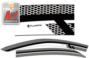 2 399 р. Дефлектора окон CA-Plastic  Zotye Z300 (2012-2018) (серия Art черная). Увеличить фотографию 1