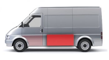 Левая средняя боковая панель (ремонтная) Wisentbull Fiat Ducato 244 (2002-2012)