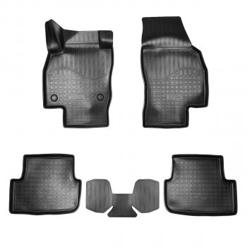 2 099 р. Коврики салонные 3D  Seat Arona (2017-2024) (черный). Увеличить фотографию 1