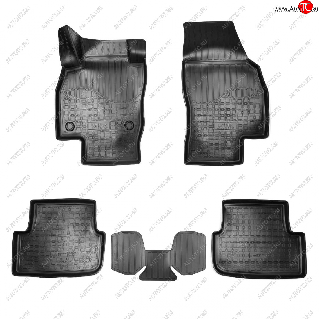 2 099 р. Коврики салонные 3D  Seat Arona (2017-2024) (черный)
