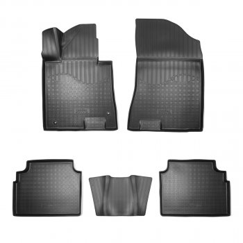 2 089 р. Коврики салонные литьевые 3D Norplast  KIA K5  DL (2019-2022) (черный). Увеличить фотографию 1