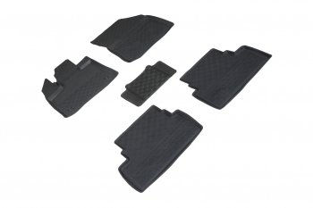 2 599 р. Резиновые коврики с высоким бортом SEINTEX  Opel Grandland X (2017-2024) (Черный). Увеличить фотографию 2