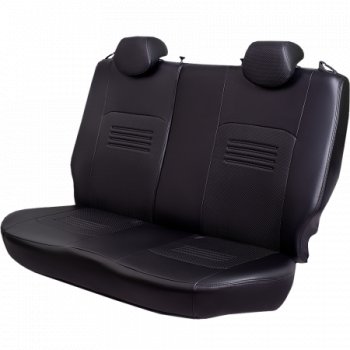 6 199 р. Комплект чехлов для сидений (РЗС 60/40 3Г Илана+Орегон) Lord Autofashion ТУРИН  Chevrolet Aveo  T250 (2006-2011) (черный, вставка черный, строчка черный). Увеличить фотографию 5