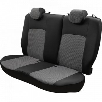 4 949 р. Комплект чехлов для сидений (РЗС 40/60, 2Г жаккард) Дублин Жаккард Lord Autofashion  Chevrolet Cobalt (2011-2024), Ravon R4 (2016-2020) (черный, вставка зигзаг серый, строчка черный). Увеличить фотографию 3
