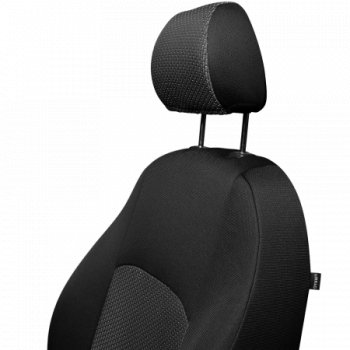 4 949 р. Комплект чехлов для сидений (РЗС 40/60, 2Г жаккард) Дублин Жаккард Lord Autofashion  Chevrolet Cobalt (2011-2024), Ravon R4 (2016-2020) (черный, вставка зигзаг серый, строчка черный). Увеличить фотографию 5