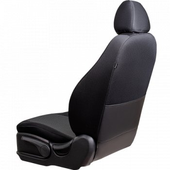 4 949 р. Комплект чехлов для сидений (РЗС 40/60, 2Г жаккард) Дублин Жаккард Lord Autofashion  Chevrolet Cobalt (2011-2024), Ravon R4 (2016-2020) (черный, вставка прямоугольник черная, строчка черная). Увеличить фотографию 5