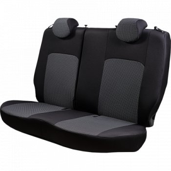 4 949 р. Комплект чехлов для сидений (РЗС 40/60, 2Г жаккард) Дублин Жаккард Lord Autofashion  Chevrolet Cobalt (2011-2024), Ravon R4 (2016-2020) (черный, вставка Сеул серая, строчка черная). Увеличить фотографию 3
