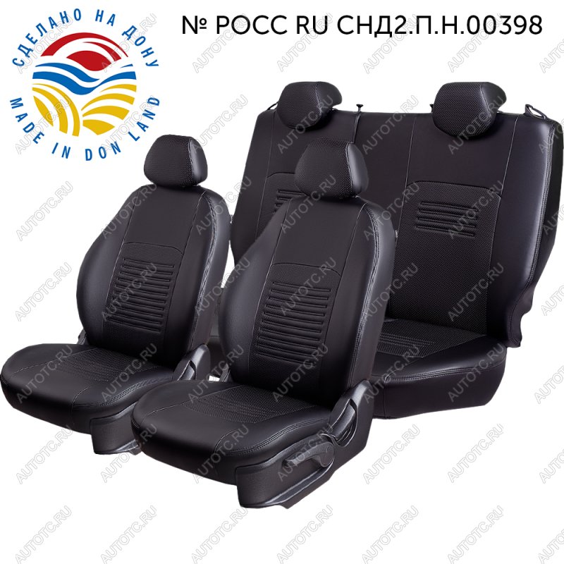 9 449 р. Чехлы для сидений (РЗС60/4, Экокожа Илана+Орегон) ТУРИН Lord Auto  Geely GC6 (2014-2017) (черный)