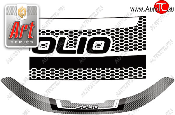 2 079 р. Дефлектор капот CA-Plastic  Suzuki Solio (2015-2020) (серия ART белая)