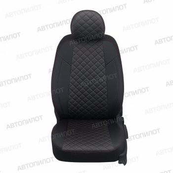 14 899 р. Чехлы сидений (экокожа) Автопилот Ромб  Geely Atlas Pro  NL3 (2019-2024) (черный/красная строчка). Увеличить фотографию 3