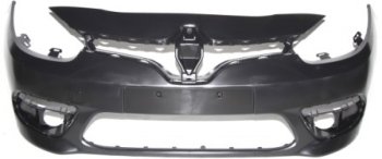 7 299 р. Бампер передний (с отверстием под ПТФ, Италия) BodyParts Renault Fluence рестайлинг (2012-2016) (Неокрашенный). Увеличить фотографию 1