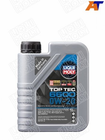 2 079 р. Масло моторное LIQUI MOLY Top Tec 6600 0W-20 SPC5C6 GF-6A 1л (21410). Увеличить фотографию 1