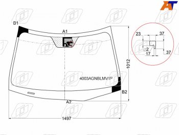 7 749 р. Стекло лобовое (Датчик дождя) Honda Accord 08-11  Acura TSX 08-14 (4003AGNBLMV1P). Увеличить фотографию 1