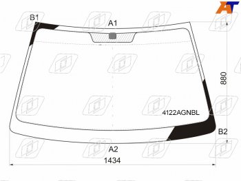 5 699 р. Стекло лобовое Hyundai Elantra 00-09  Avante 00-06                                                  (4122AGNBL). Увеличить фотографию 2