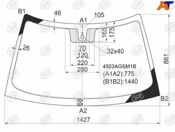 7 549 р. Стекло лобовое (Датчик дождя) LADA 2110 95-14  2111 97-14  2112 99-09  Priora 07-18 (4503AGSM1B). Увеличить фотографию 1